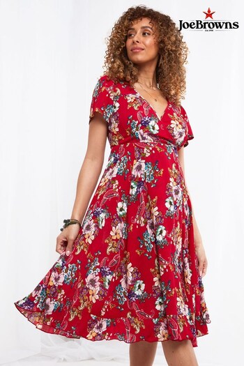 Joe Browns Red Joyful Floral Dress (K62508) | £53