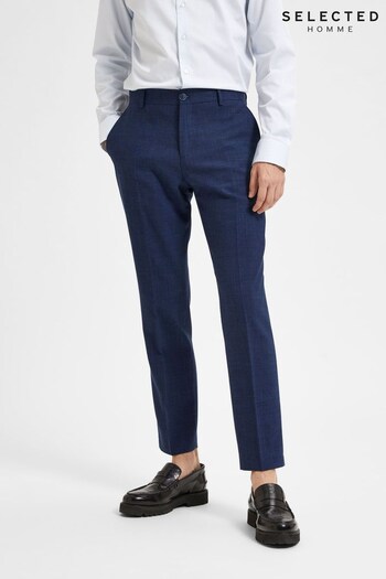 Selected Homme Navy Blue Linen Fit Trouser (K62625) | £90
