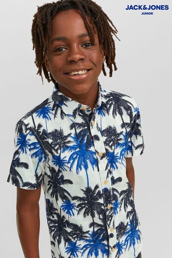 JACK & JONES JUNIOR Tropical Print Short Sleeve Shirt (K62673) | £20