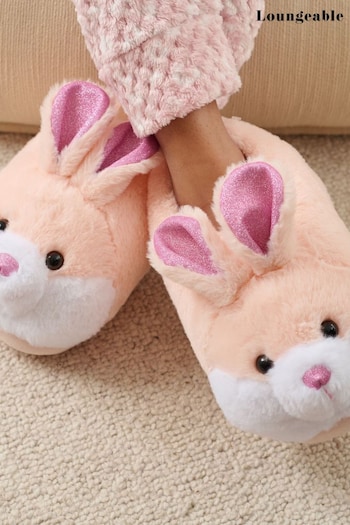 Loungeable Pink Bunny Slippers (K62794) | £22