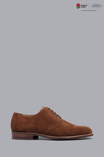 Charles Tyrwhitt Brown Suede Derby Rubber Sole Shoe (K62899) | £150