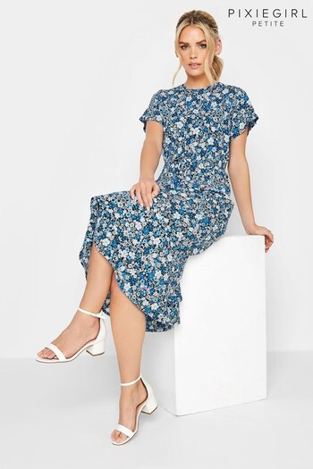 PixieGirl Petite Blue Midaxi Dress (K63016) | £38