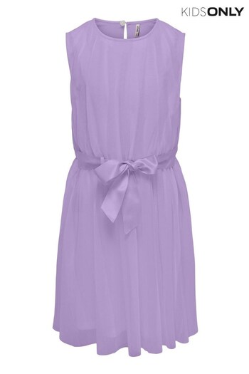 ONLY KIDS Lilac Tulle Stripe Occasion Dress (K63059) | £22