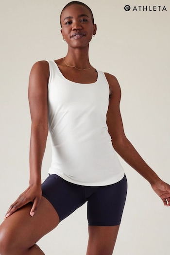 Athleta White Outbound Scoop Neck Tank Vest (K63512) | £35