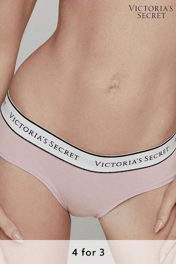 Victoria's Secret Misty Rose Pink Cheeky Logo Thong Knickers (K63569) | £9