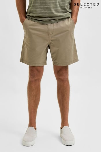 Selected Homme Camel Brown Chino Crayon Shorts (K63571) | £40