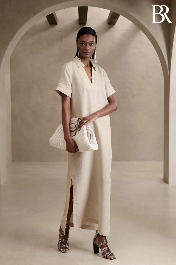 Buy Women s Dresses Linen Collared Clothing Online Next UK