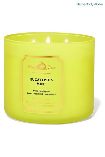 Bath & Body Works Eucalyptus Mint Midnight Blue Citrus 3-Wick Candle 14.5 oz / 411 g (K63672) | £29.50