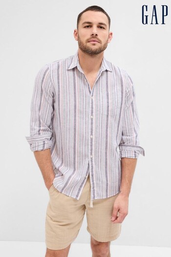 Gap Purple Linen Shirt in Standard Fit (K63751) | £45