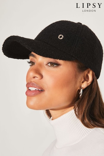 Lipsy Black Borg Adjustable Baseball Cap Hat (K63758) | £19