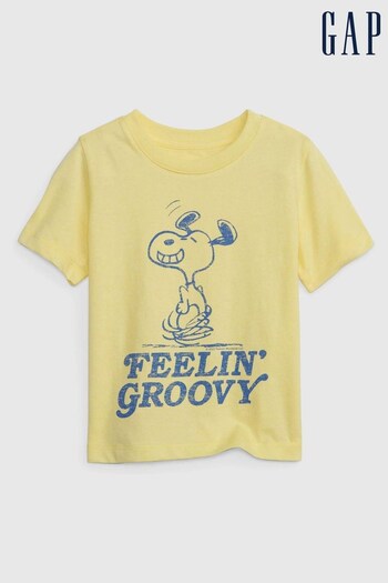 Gap Yellow Toddler Peanuts Graphic T-Shirt (K63766) | £14