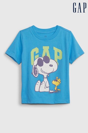 Gap Blue Logo Peanuts Graphic T-Shirt - Toddler (K63769) | £14