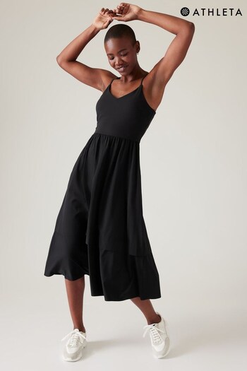 Athleta Black Elation V-Neck Hybrid Dress (K63989) | £90