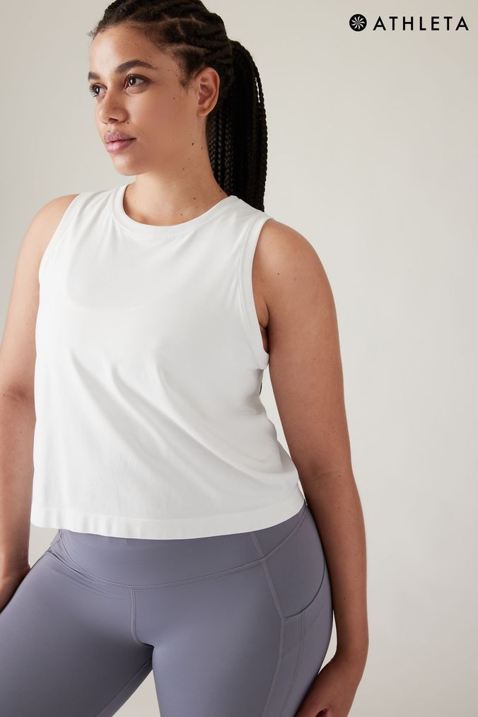 Womens white athletic tank top top
