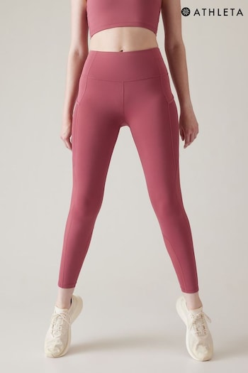 Athleta Pink Ultimate Stash Mesh 7/8 Leggings (K64002) | £65