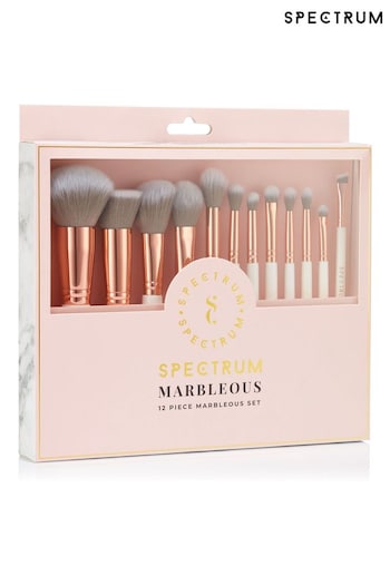 Spectrum Collections 12 Piece White Marble Brush Set (K64020) | £65