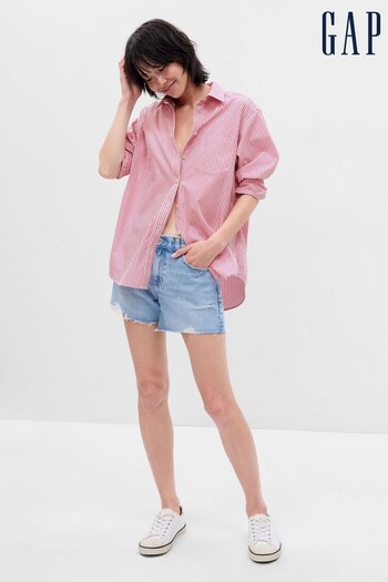 Gap Pink Barbie Adult Organic Cotton Stripe Big Shirt (K64083) | £50