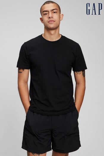 Gap Black Organic Cotton Short Sleeve Pocket Crewneck T-Shirt (K64115) | £18