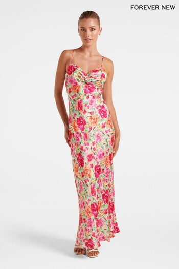 Forever New Pink Multi Leslie Bustier Slip Dress (K64151) | £110