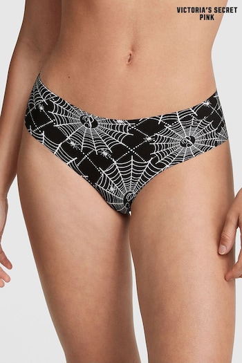 Victoria's Secret PINK Pure Black Spider Web No-Show Cheekster Panty (K64181) | £9