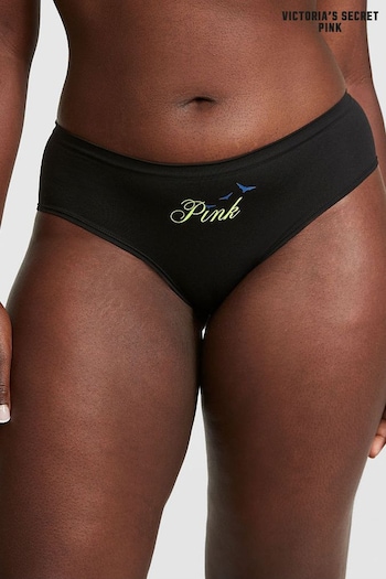 Victoria's Secret PINK Pure Black Bat Hipster Seamless Knickers (K64188) | £9