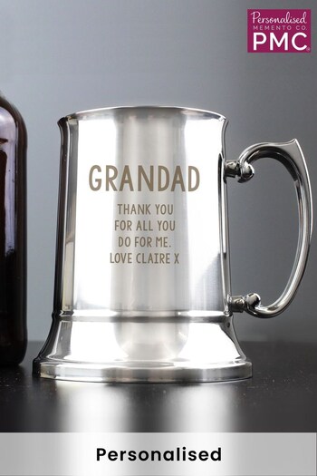 Personalised Stainless Steel Tankard by PMC (K64296) | £35