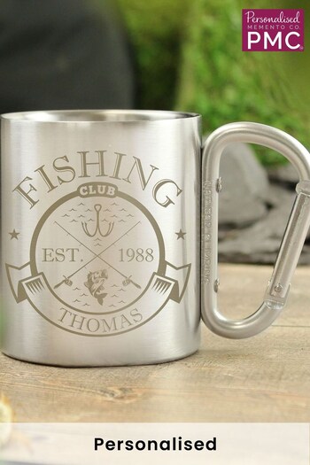 Personalised Fishing Club Stainless Steel Mug by PMC (K64315) | £17