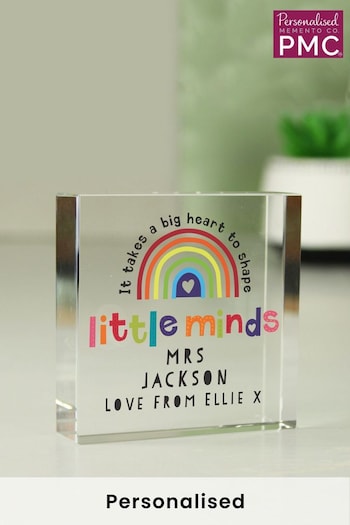 Personalised Shape Little Minds Teacher Crystal Token by PMC (K64323) | £15