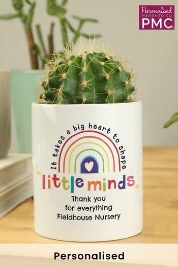 Personalised Shape Little Minds Ceramic Storage Pot by PMC (K64326) | £14