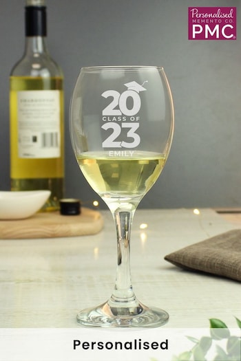 Personalised Class of... Graduation Wine Glass by PMC (K64332) | £10