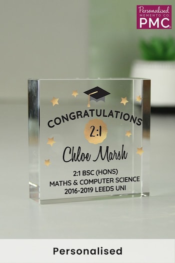 Personalised Congratulations Graduation Crystal Token by PMC (K64335) | £15