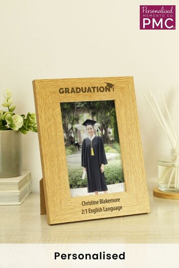 Personalised Graduation 5x7 Wooden Photo Frame by PMC (K64337) | £16