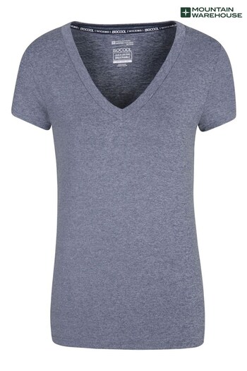 Mountain Warehouse Blue Vitality V Neck Womens T-Shirt (K64649) | £14