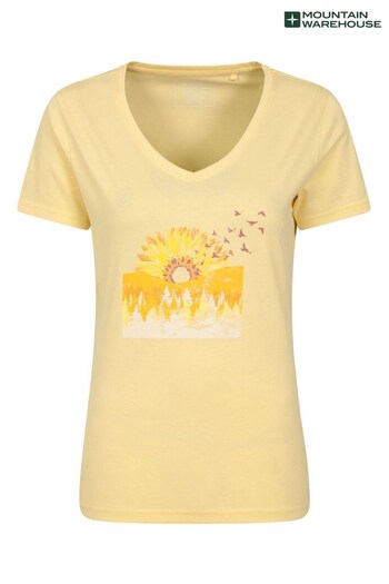 Mountain Warehouse Yellow Sunflower Womens Printed T-Shirt (K64686) | £25