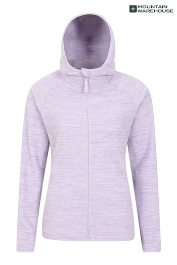 Mountain Warehouse Purple Lleyn Melange Womens Full Zip Fleece (K64734) | £32