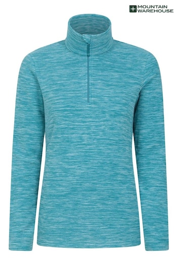 Mountain Warehouse Turquoise Blue Snowdon Melange Womens Half-Zip Fleece (K64746) | £26