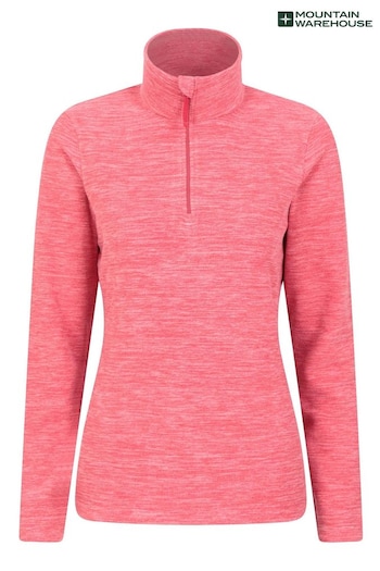 Mountain Warehouse Coral Pink Snowdon Melange Womens Half-Zip Fleece (K64747) | £26