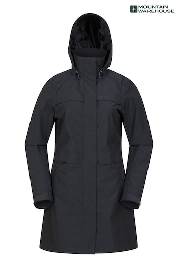 Mountain Warehouse Black Cloud Burst Textured Waterproof Jacket - Womens (K64758) | £96