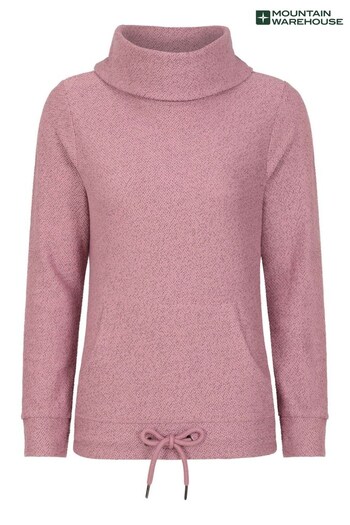 Mountain Warehouse Pink Cambridge Cowl Neck Sweat Top - Womens (K64760) | £53