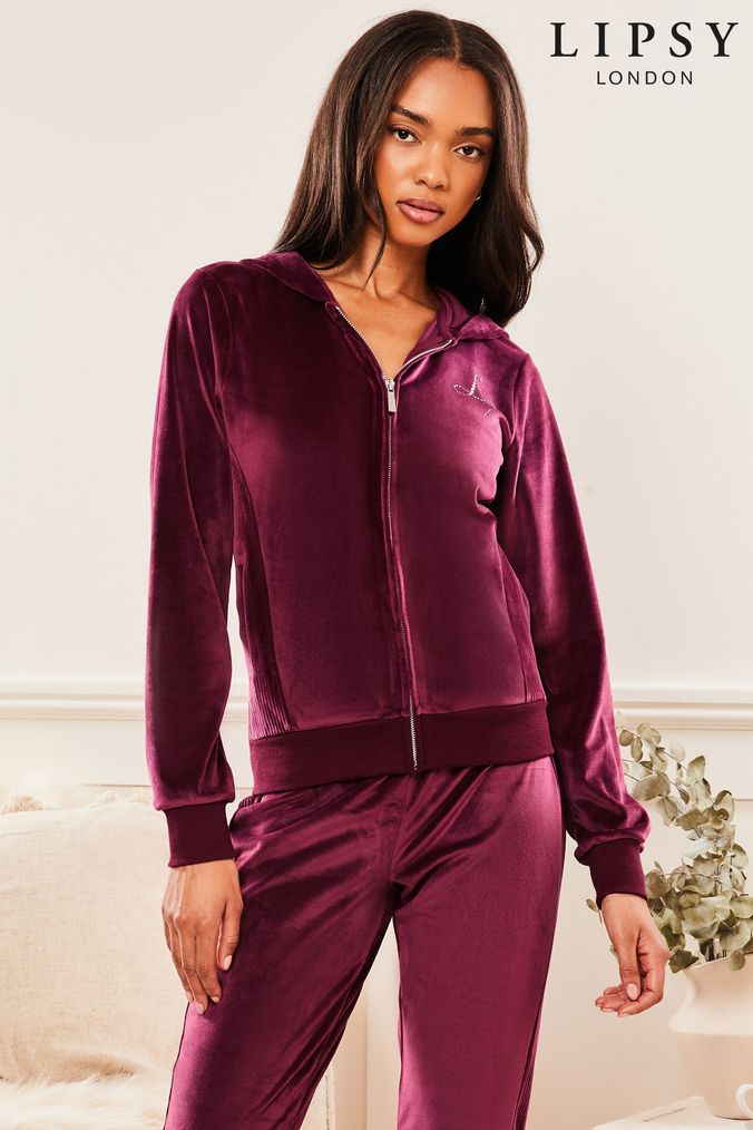 Red best sale velour loungewear