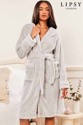Lipsy Grey Cosy Luxe Dressing Gown (K65007) | £38