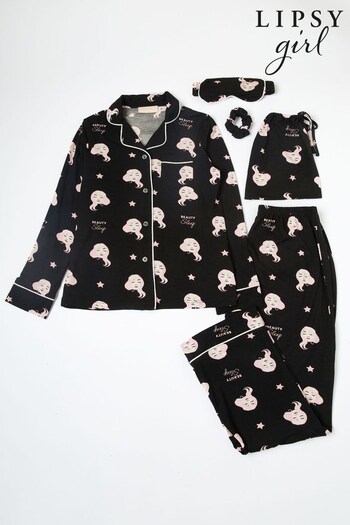 Lipsy Black Sleepover Pyjama Set (K65062) | £27 - £35