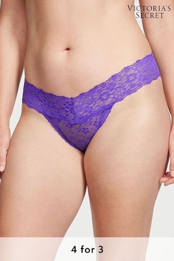 Victoria's Secret Purple Shock Thong Lace Knickers (K65185) | £9