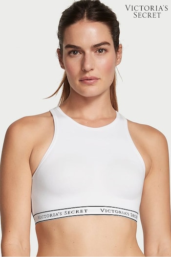 Victoria's Secret White Logo Racerback Bralette (K65217) | £29