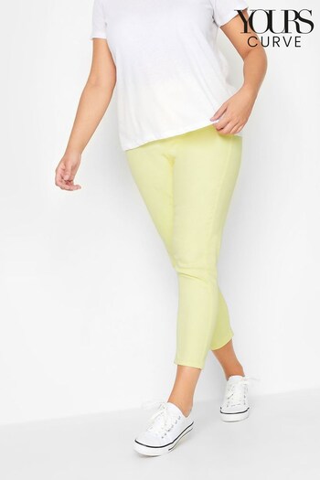 Yours Curve Yellow Cropped Grace Jegging (K65410) | £24