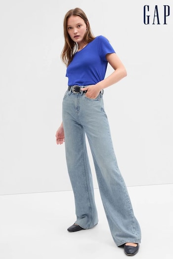 Gap Blue High Waisted Wide-Leg Jeans mius (K65540) | £55