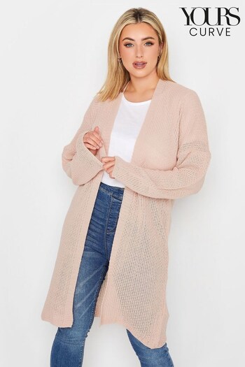 Yours Curve Pink Pointelle Cardigan (K65574) | £26