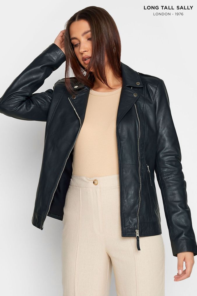 Tall leather cheap jacket
