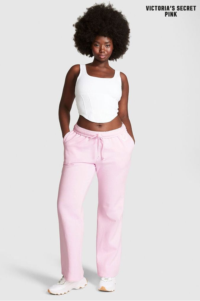 Pink joggers womens hot sale