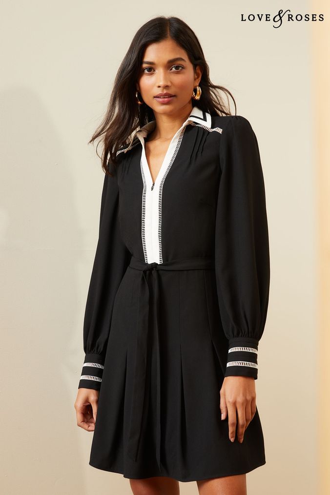 Buy Women s Black Stripe Dresses Online Next UK